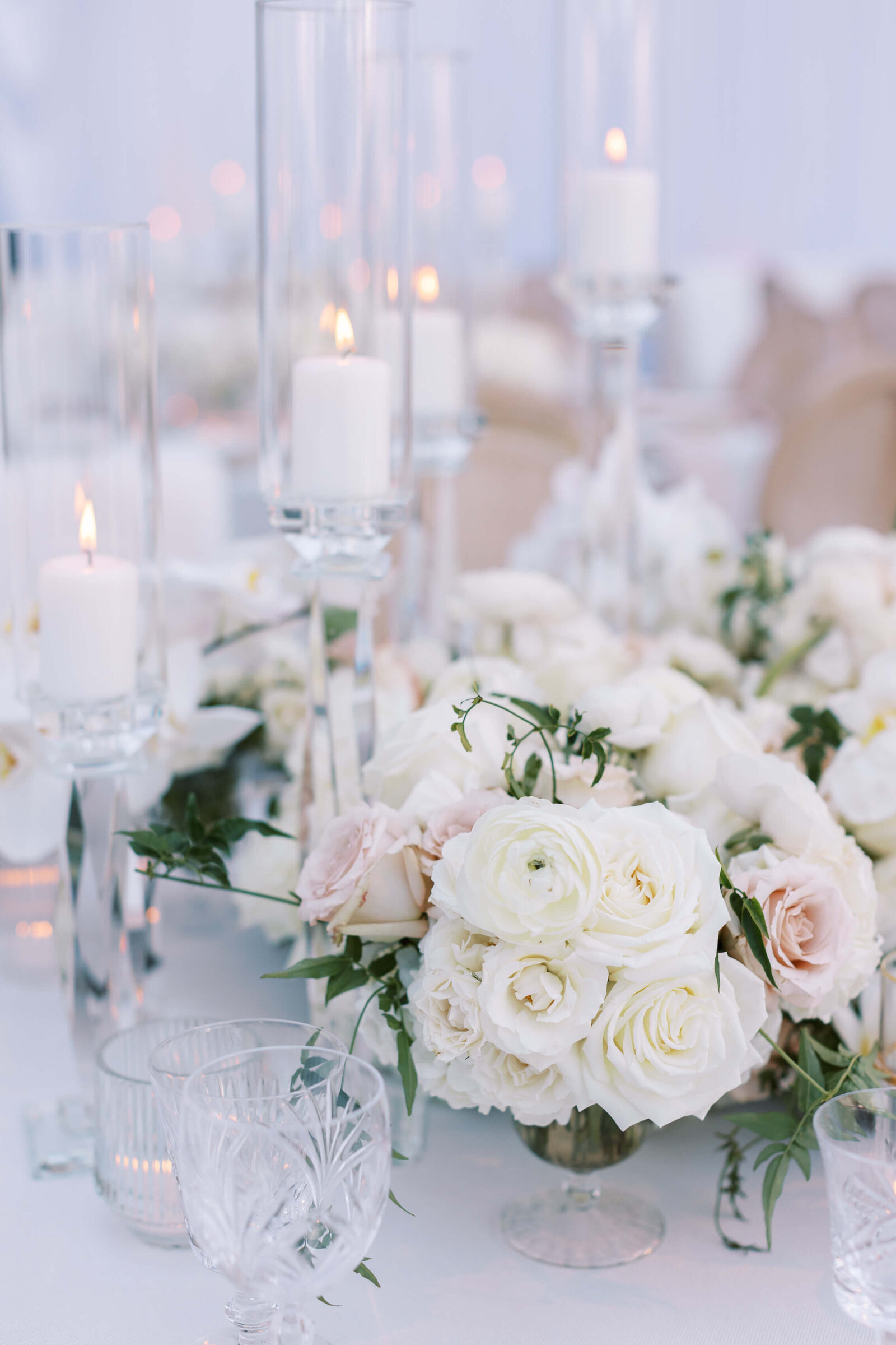 Malibu Estate Wedding Reception Florals