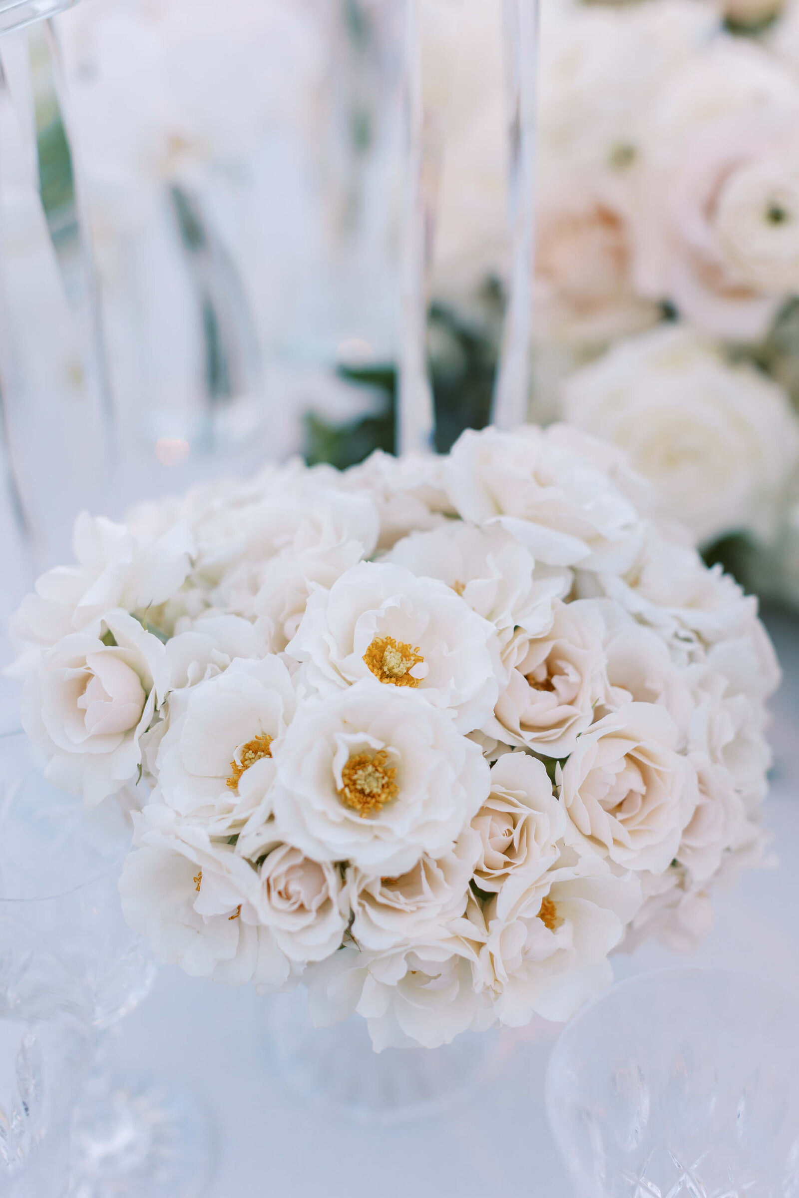 Malibu Wedding Reception Floral Close up
