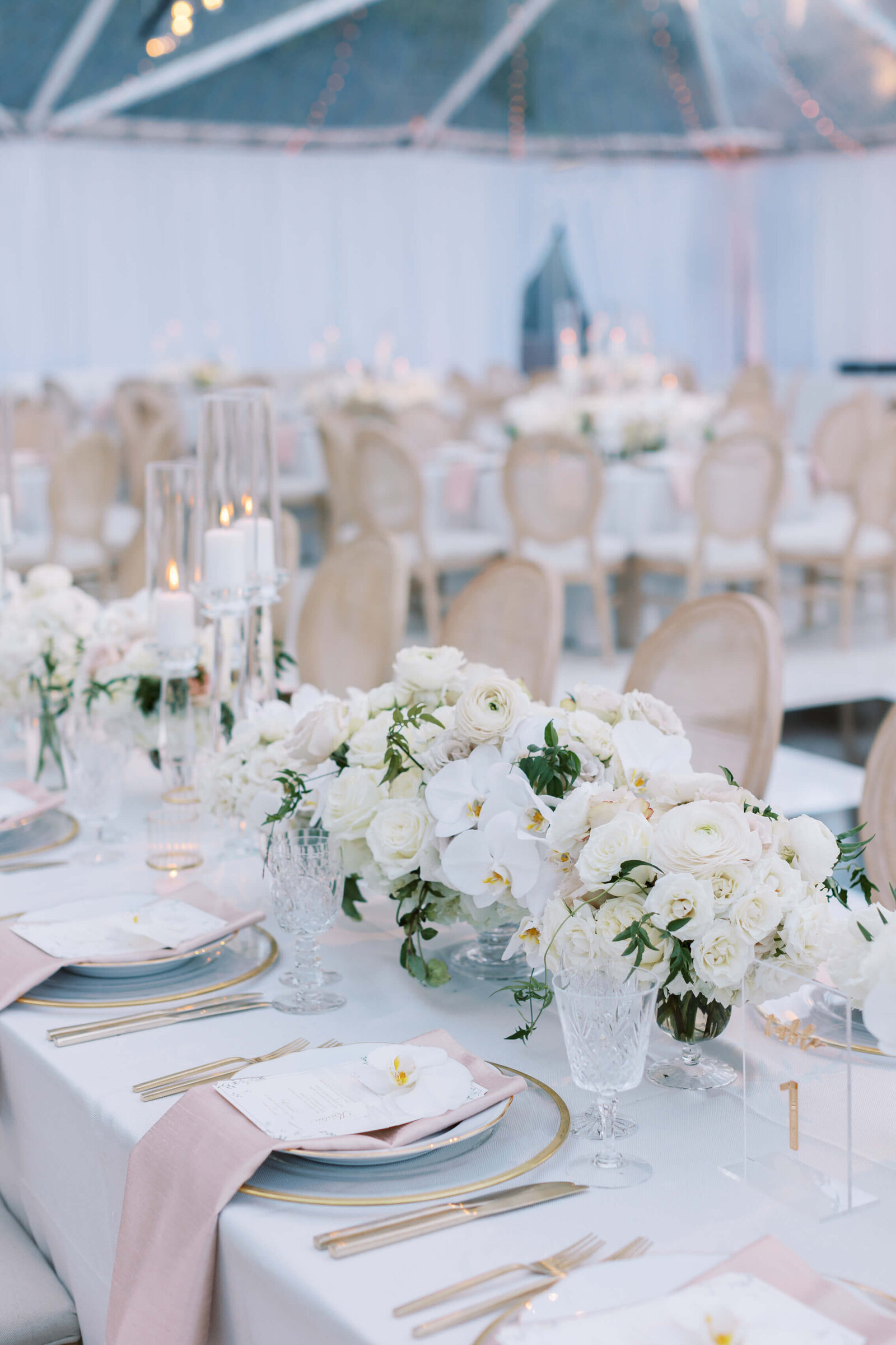 Malibu Wedding Reception Table Setup