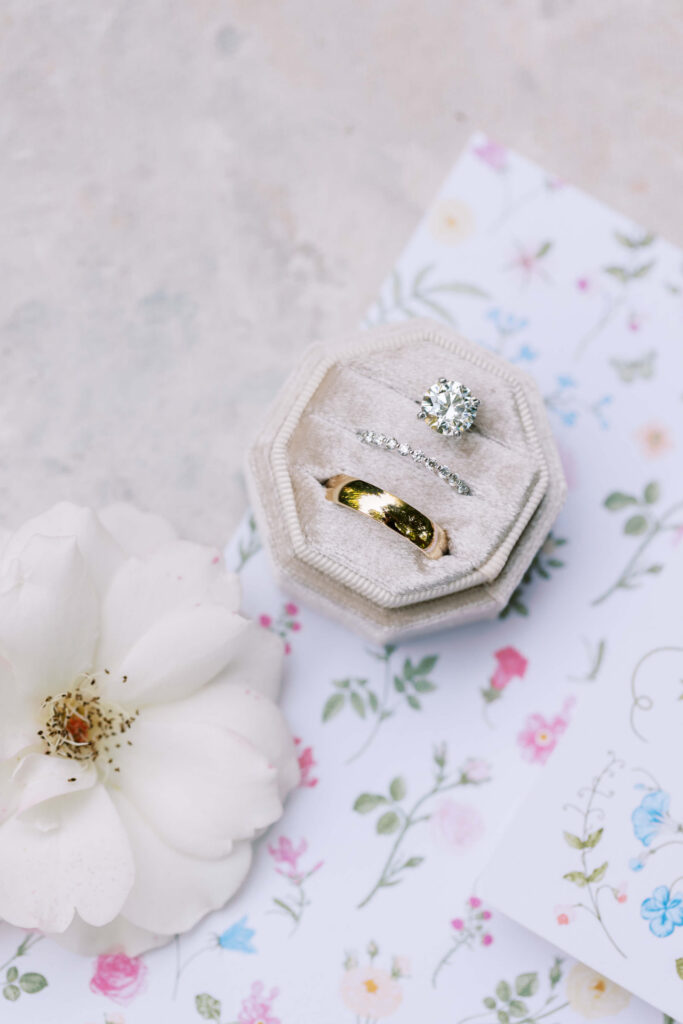 Gerry Ranch Wedding Rings Close Up. Lisa Leanne Photography