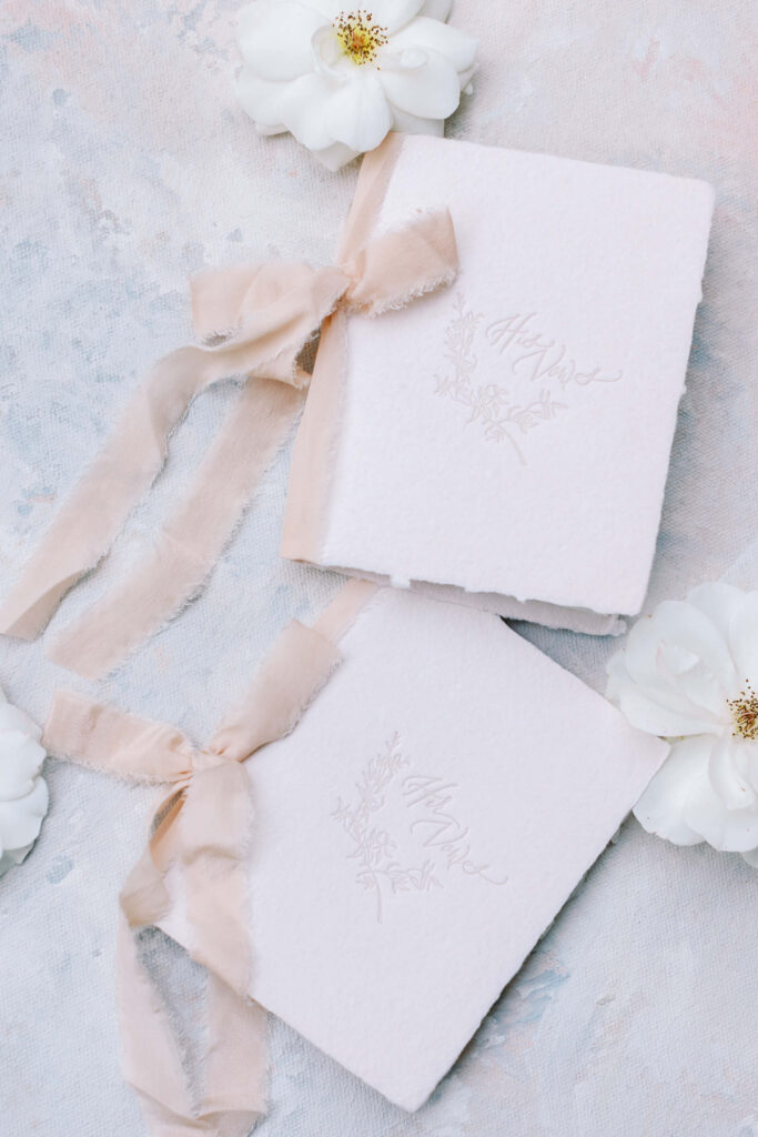 Gerry Ranch Wedding Vow Books. Lisa Leanne Photography