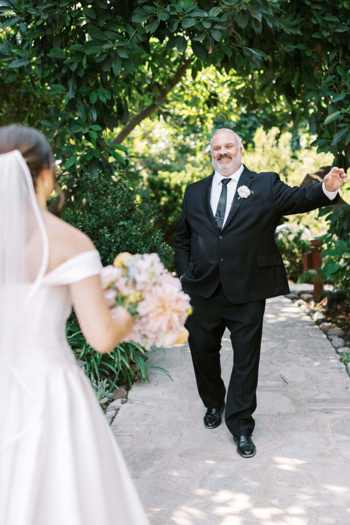Gerry Ranch First Look with Dad. Lisa Leanne Photography