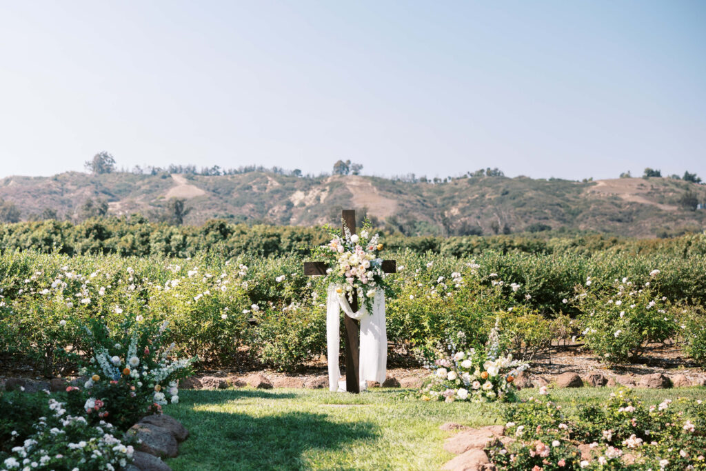 Gerry Ranch Wedding Ceremony Setup - Lisa Leanne Photography