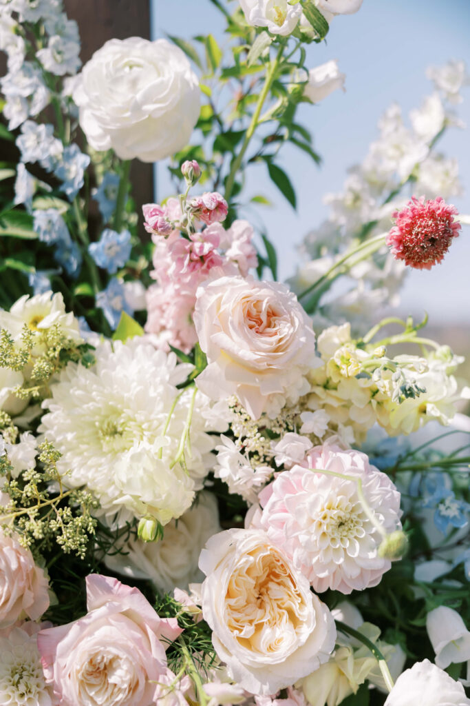 Gerry Ranch Wedding Ceremony Floral Detail- Lisa Leanne Photography