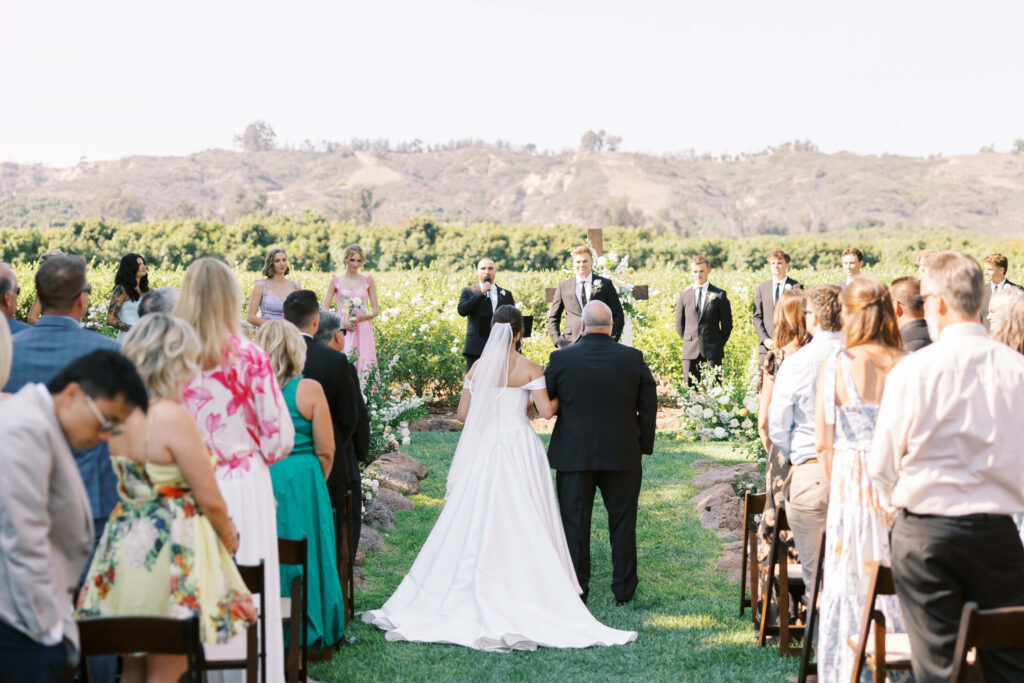 Gerry Ranch Wedding Bride Processional - Lisa Leanne Photography