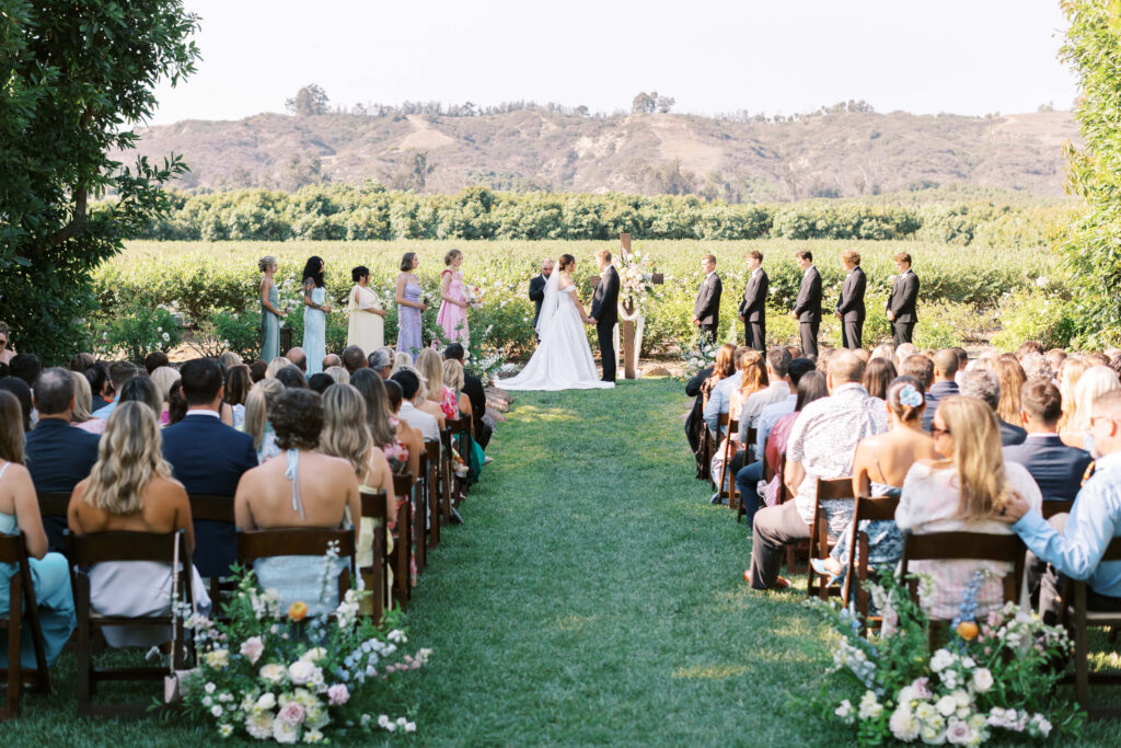 Gerry Ranch Wedding Ceremony Wide - Lisa Leanne Photography