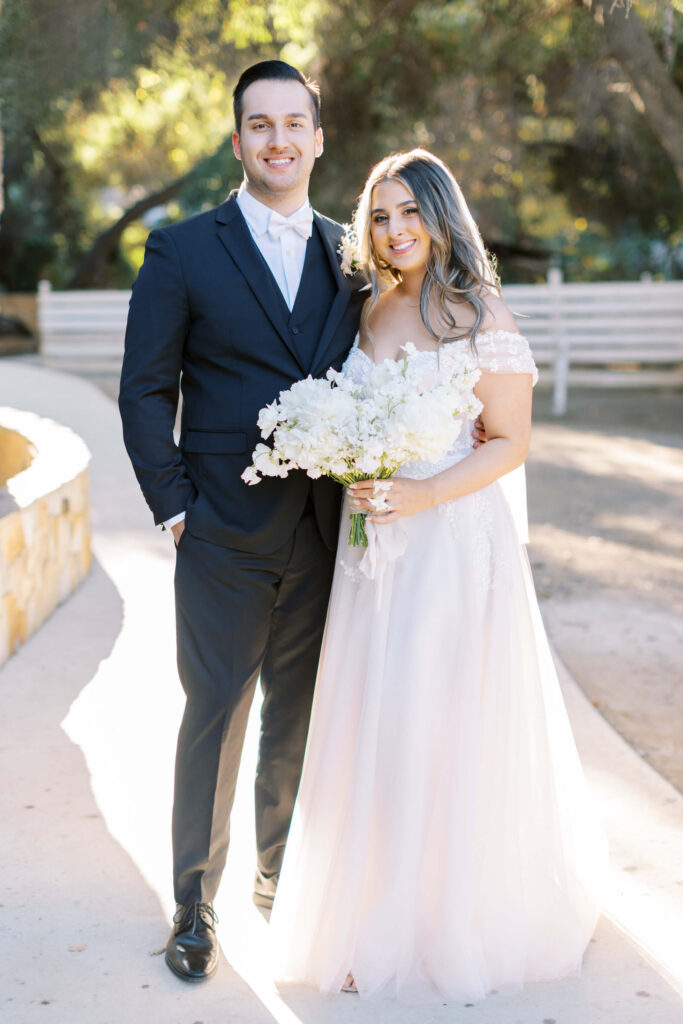 Bride and Groom Portrait at Calamigos Ranch - Lisa Leanne Photography