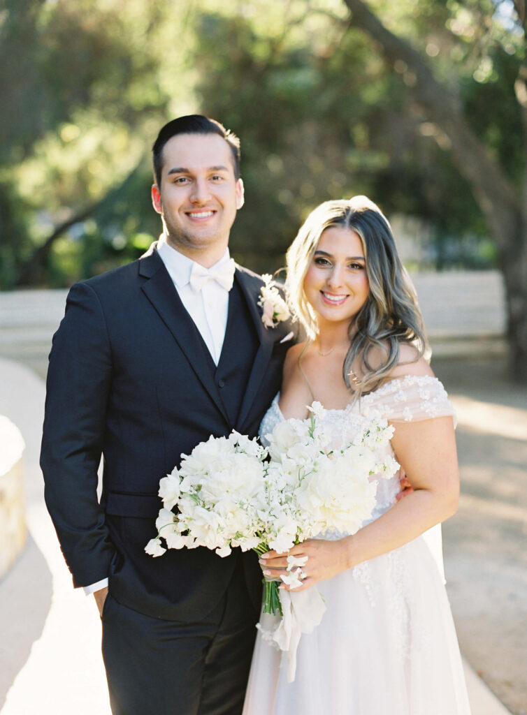 Bride and Groom Portrait at Calamigos Ranch - Lisa Leanne Photography