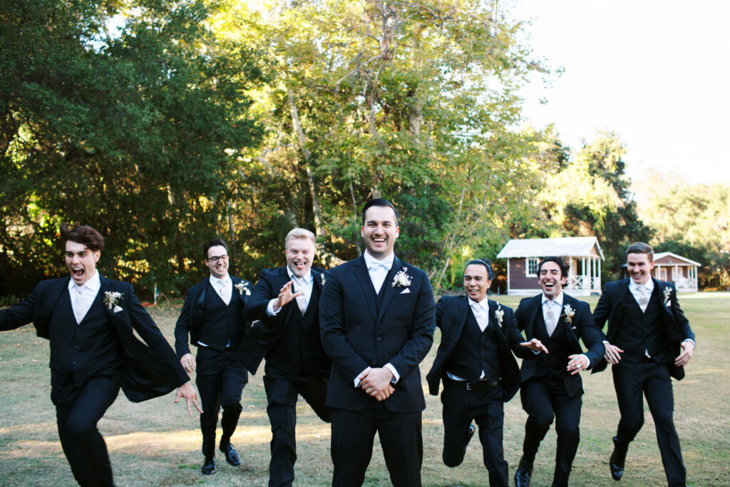 Groomsmen at Calamigos Ranch Oak Room Wedding - Lisa Leanne Photography