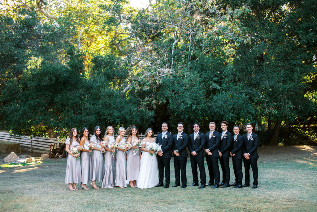Bridal Party at Calamigos Ranch Oak Room Wedding - Lisa Leanne Photography