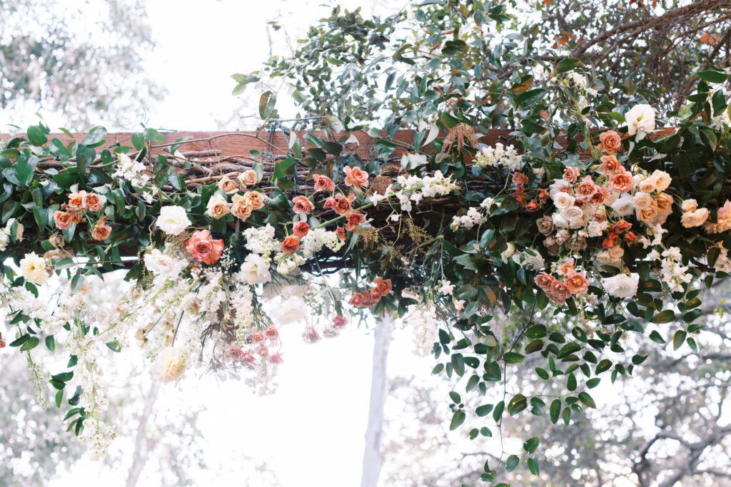 Oak Room Ceremony Florals - Calamigos Ranch - Lisa Leanne Photography