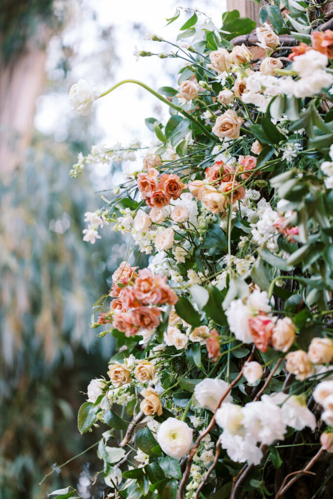Oak Room Ceremony Florals - Calamigos Ranch - Lisa Leanne Photography