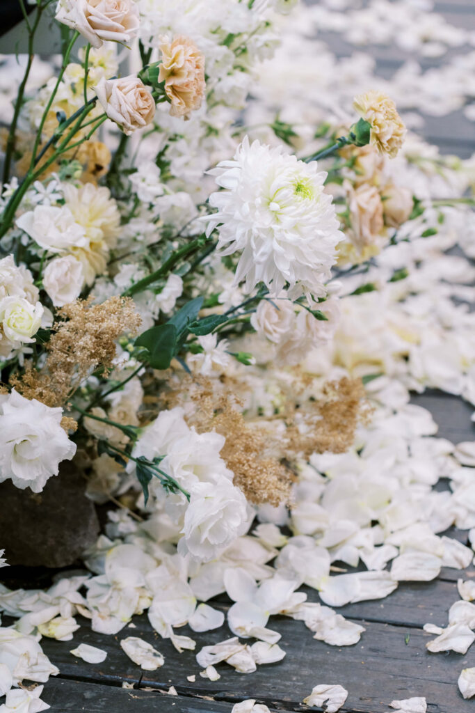 Oak Room Wedding Ceremony Florals - Calamigos Ranch - Lisa Leanne Photography