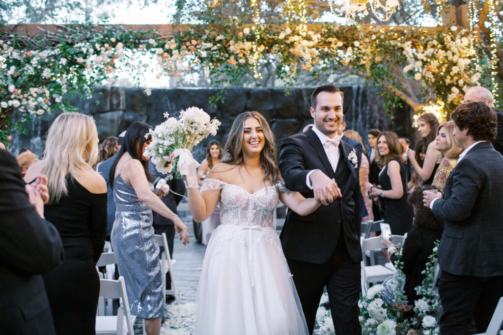 Oak Room Wedding Ceremony Recessional - Calamigos Ranch - Lisa Leanne Photography