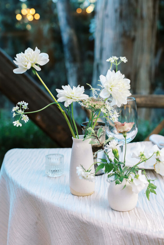 Calamigos Ranch Oak Room Reception Bud Vases - Lisa Leanne Photography