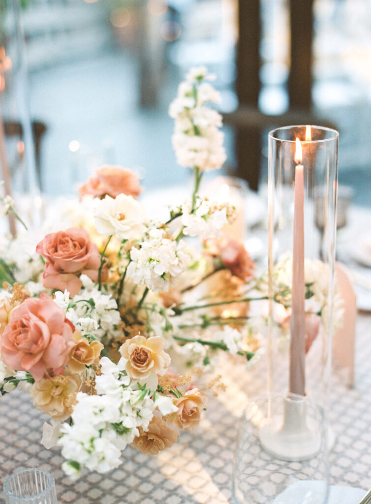Oak Room Wedding Reception Table Details - Calamigos Ranch - Lisa Leanne Photography