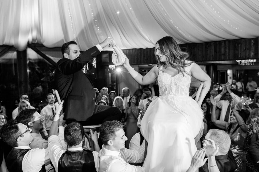 The Hora at a Calamigos Ranch Oak Room Wedding Reception -Copyright - Lisa Leanne Photography, California