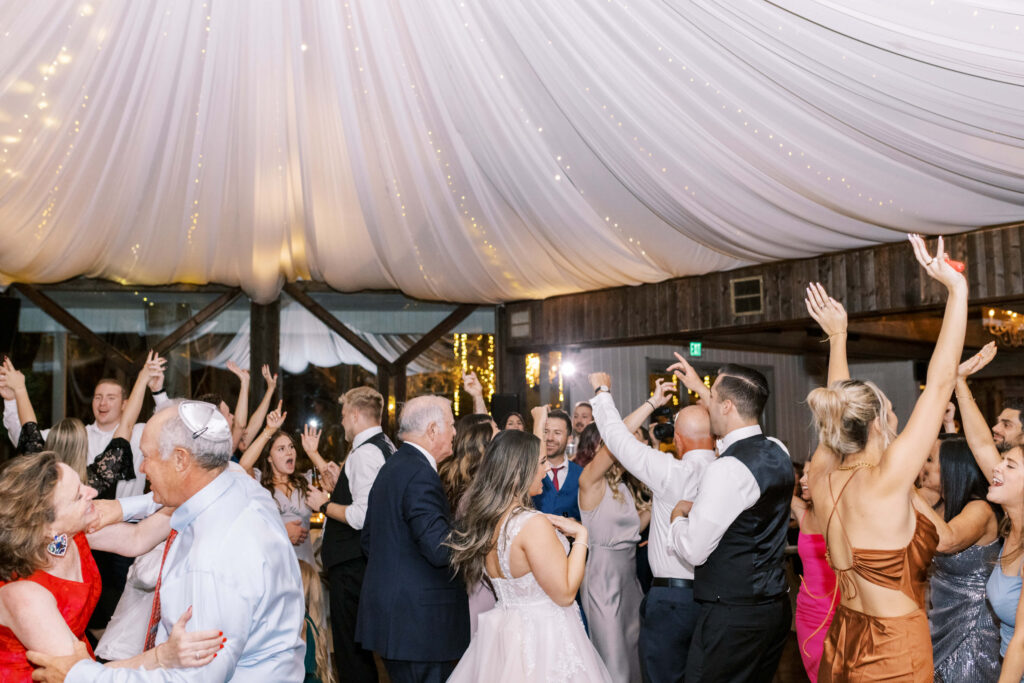 Calamigos Ranch Oak Room Wedding Reception Dancing. Copyright - Lisa Leanne Photography, California
