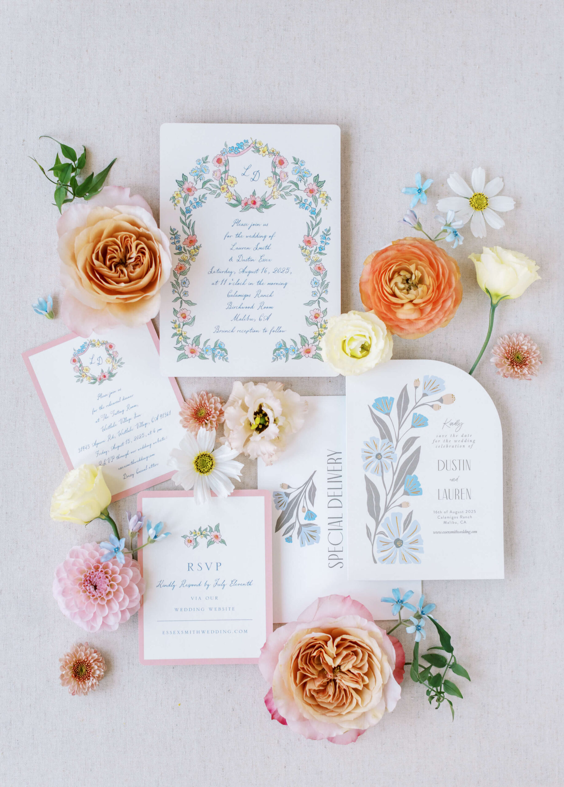 Calamigos Ranch Wedding Invitation Suite