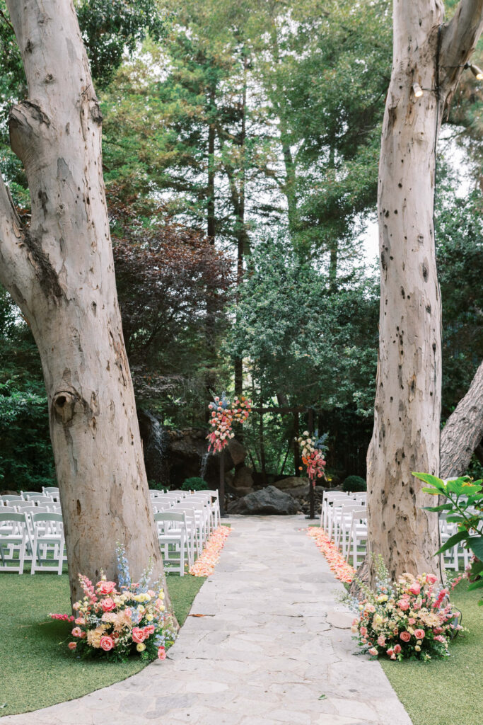 Calamigos Ranch Birchwood Room Wedding Ceremony Wide