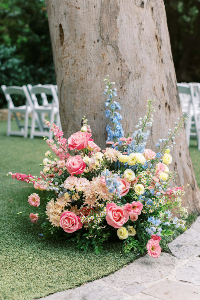 Calamigos Ranch Birchwood Room Wedding Ceremony Florals