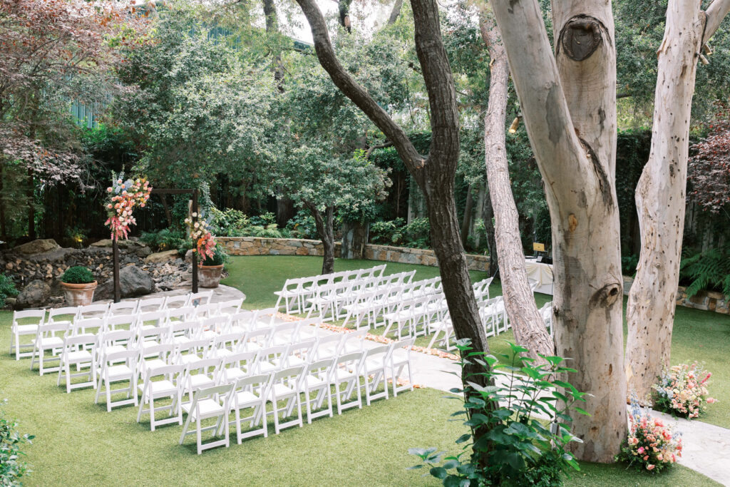 Calamigos Ranch Birchwood Room Wedding Ceremony Wide