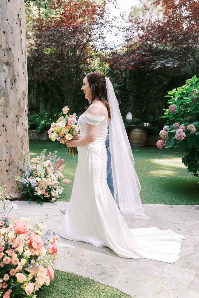 Calamigos Ranch Birchwood Room Ceremony Bride Processional