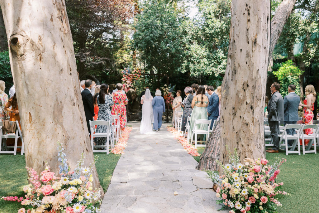Calamigos Ranch Birchwood Room Ceremony Wide