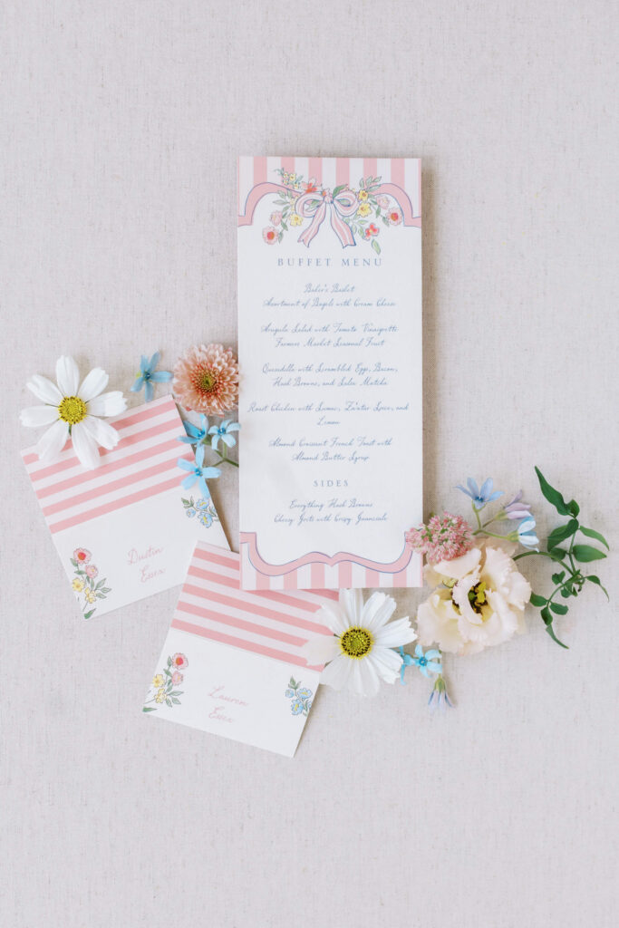 Calamigos Ranch Brunch Wedding Menu