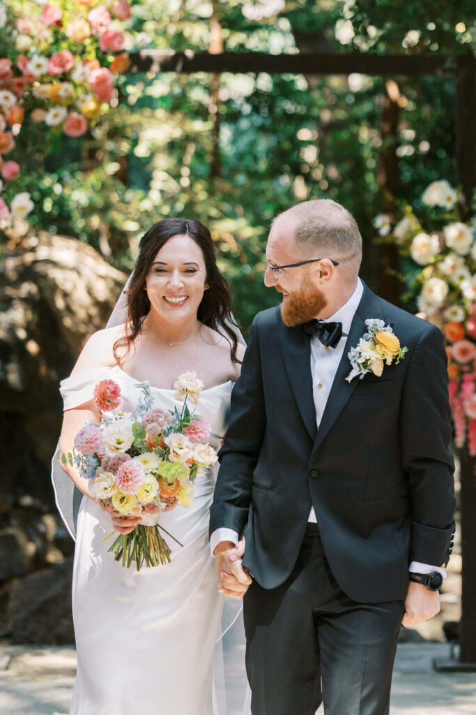 Calamigos Ranch Birchwood Room Wedding Ceremony Bride and Groom Exit