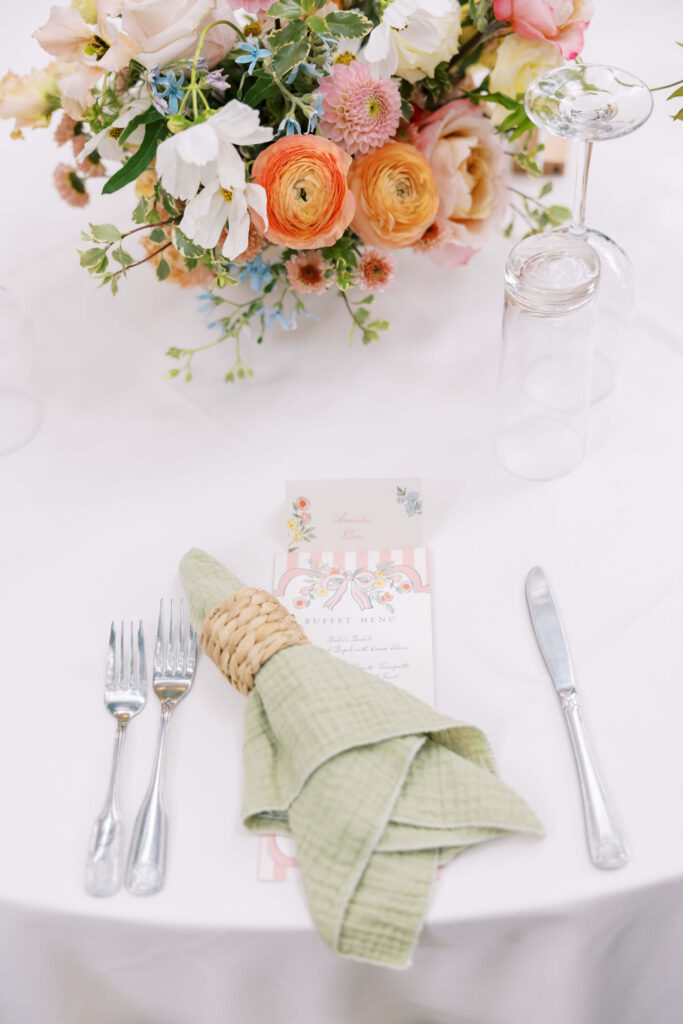 Birchwood Room Brunch Reception Place setting