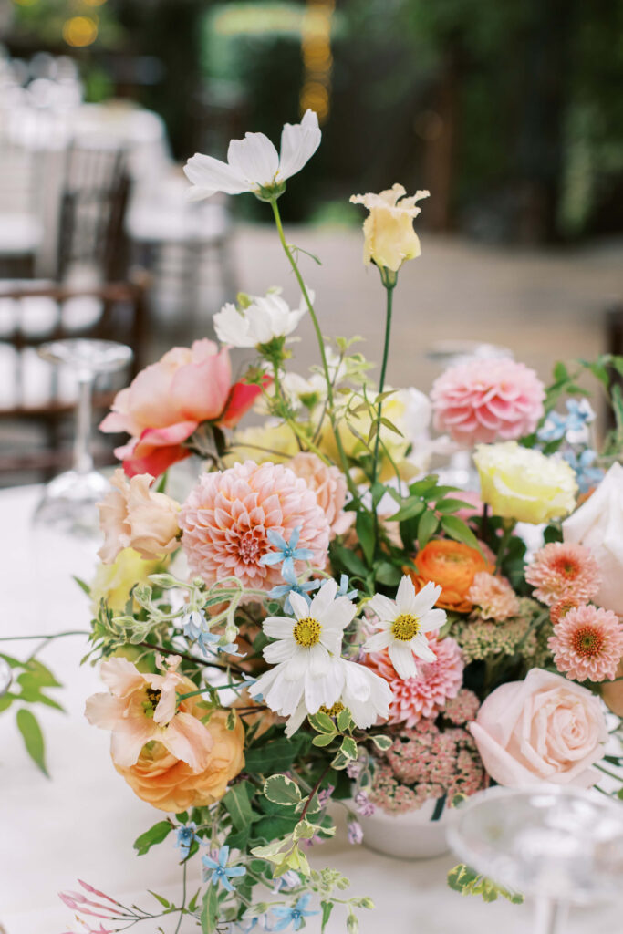 Birchwood Room Wedding Table Florals
