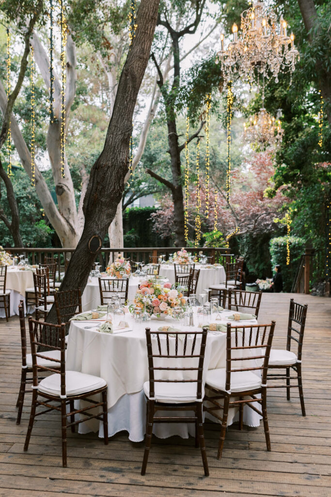 Birchwood Room Wedding Table Setup