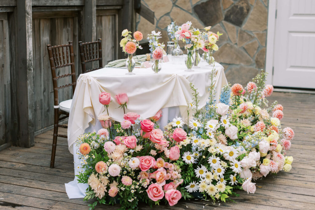 Birchwood Room Wedding Bride and Groom Table