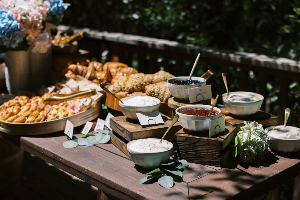 Calamigos Ranch Birchwood Room Bruch Setup