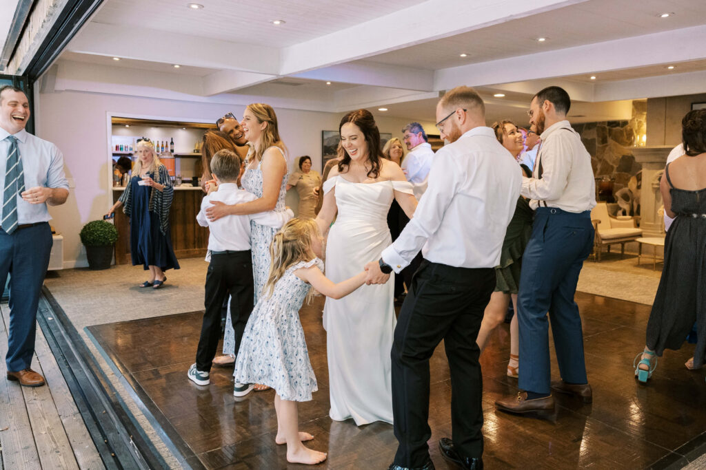 Calamigos Ranch Birchwood Room Reception Bride and Groom Dance