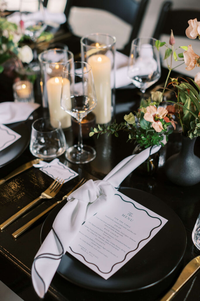 Roblar Winery Reception Place Setting - Lisa Leanne Photography