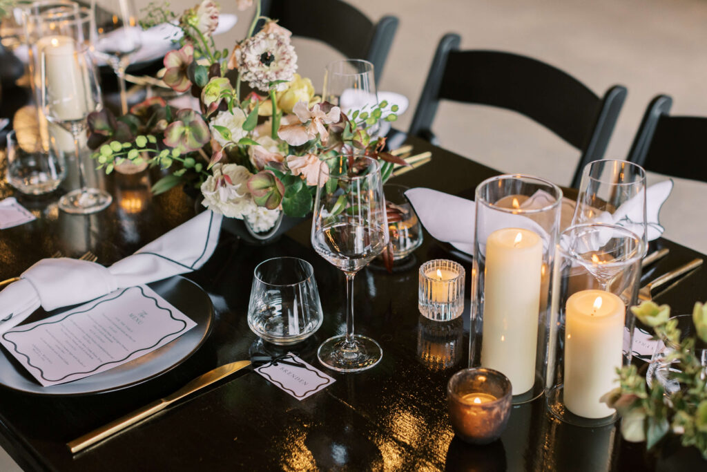 Roblar Farm Reception Table Details - Lisa Leanne Photography