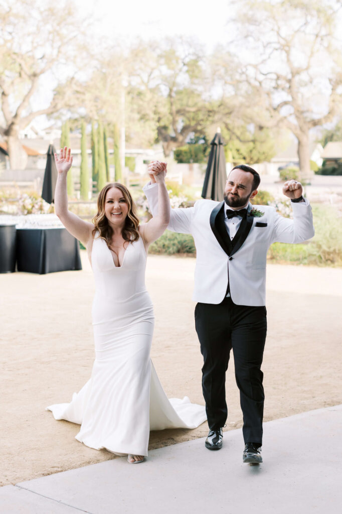 Roblar Winery Reception Bride and Groom Grand Entrance - Lisa Leanne Photography