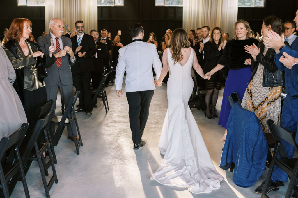Roblar Winery Reception Bride and Groom Grand Entrance - Lisa Leanne Photography