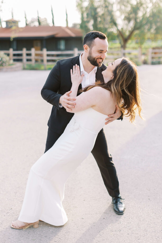 Roblar Farm Welcome Dinner Bride and Groom Portrait. Copyright - Lisa Leanne Photography, California