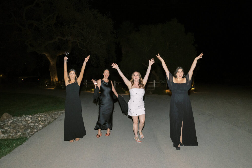 Roblar Farm Wedding Reception Bride and Biedesmaids - Lisa Leanne Photography