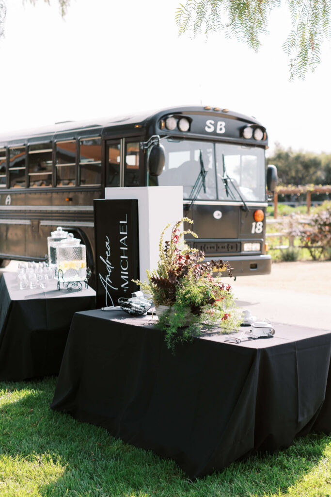 Roblar Farm Wedding Welcome Table - Lisa Leanne Photography
