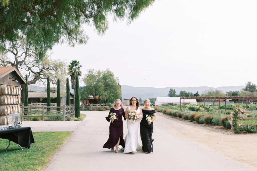 Roblar Farm Ceremony Bride Processional - Lisa Leanne Photography