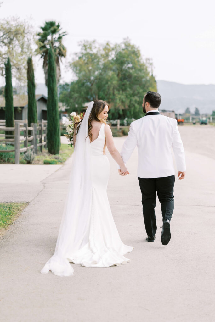Roblar Farm Ceremony Bride and Groom Recessional - Lisa Leanne Photography
