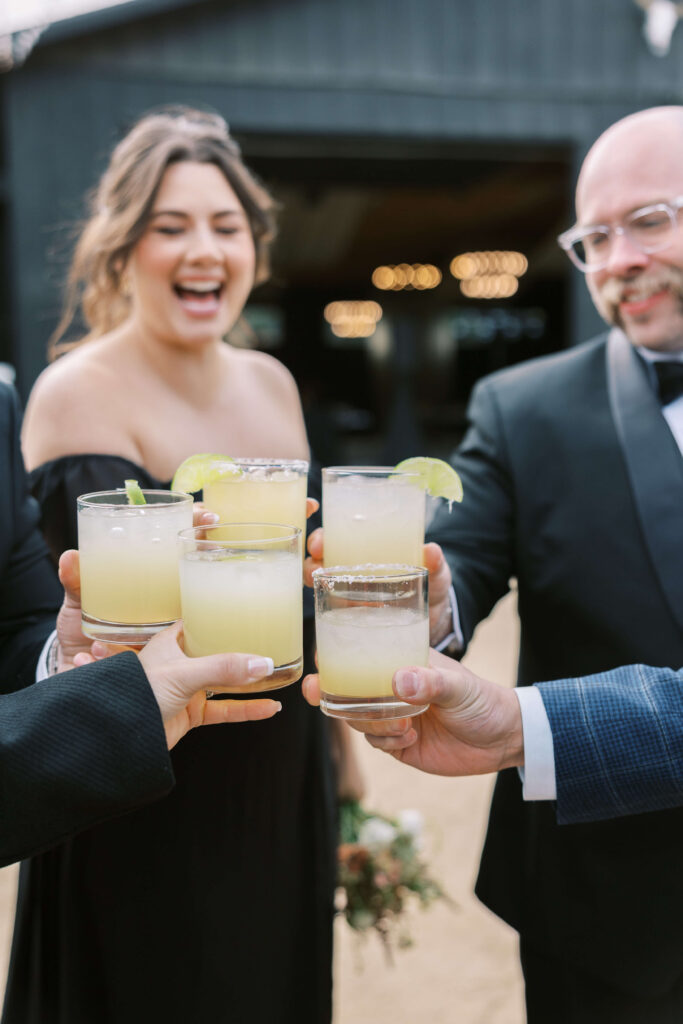 Roblar Farm Cocktail Guests Cheers - Lisa Leanne Photography