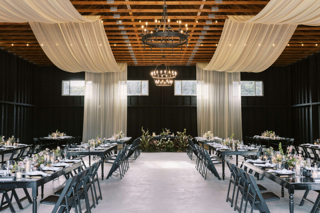 Roblar Farm Wedding Reception Setup - Lisa Leanne Photography
