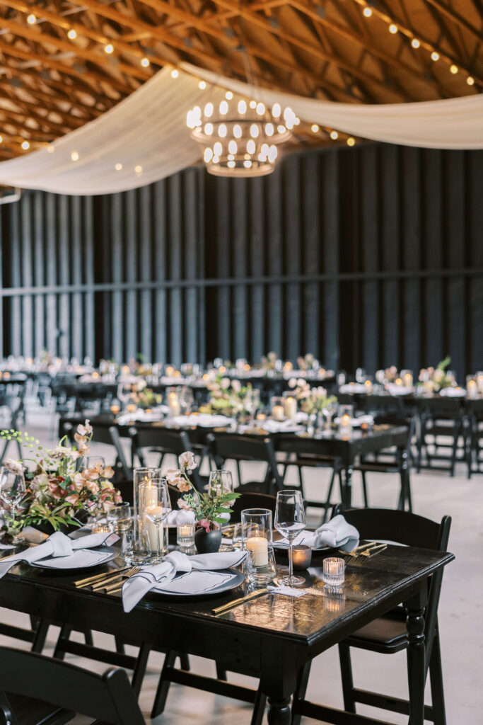 Roblar Farm Reception Table Setup - Lisa Leanne Photography